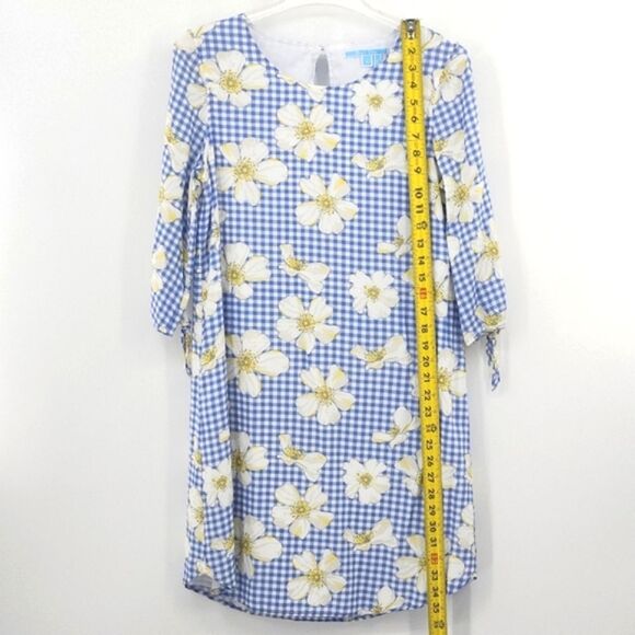 Draper James SCAD Cherokee Rose Gingham Shift Dress Size 8 Floral Preppy Summer - Picture 5 of 10